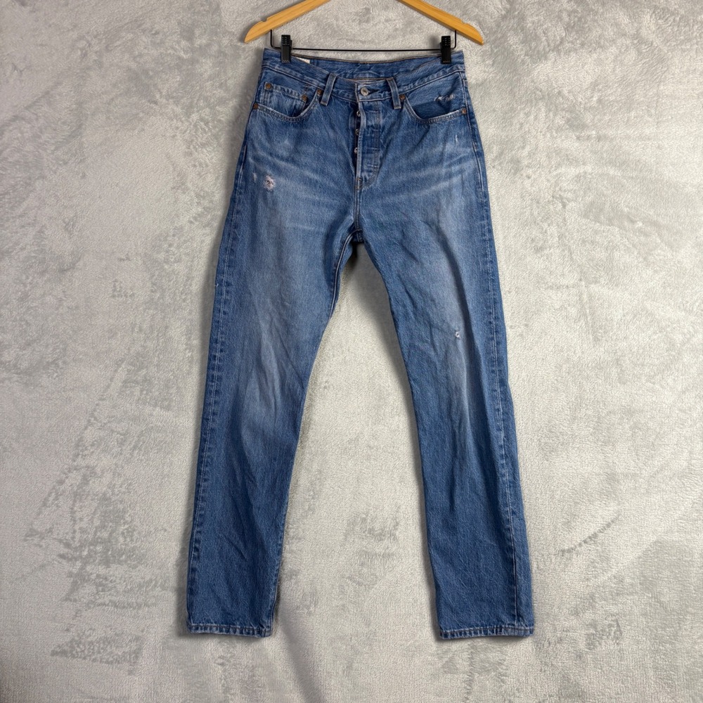 Levis 501 Original Fit Women's Medium Wash Straight Leg Jeans W28 L32 12501-0346